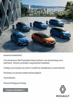 Renault kínálat Renault katalógusában, ( Több mint egy hónap)