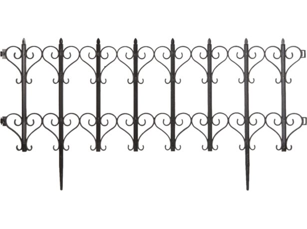 GARDEN OF EDEN 11478B Virágágyás szegély / kerítés, 61 x 30, fekete kínálat, 699 Ft