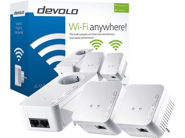 DEVOLO Outlet dLAN 550 WiFi áramLAN Network Kit hálózati csomag kínálat, 53191 Ft