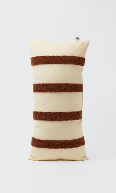 Striped teddy cushion kínálat, 5995 Ft
