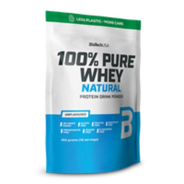 100% Pure Whey Natural tejsavófehérje-koncentrátum italpor - 454 g kínálat, 4790 Ft