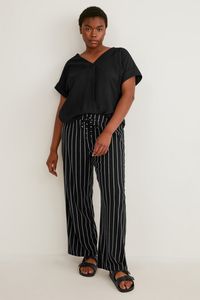 Jersey trousers - wide leg - striped kínálat, 12,99 Ft a C&A -ben