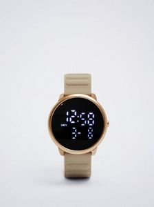 Digital Watch With Silicone Strap, Beige kínálat, 16995 Ft a Parfois -ben