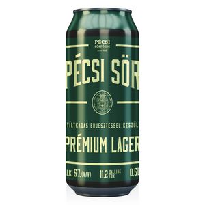 PÉCSI Prémium világos sör, 0,5 l, lager kínálat, 329 Ft a Aldi -ben