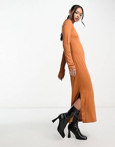 French Connection Meadow jersey midi dress in rust kínálat, 40 Ft a ASOS -ben