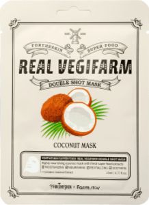 Super Food Real Vegifarm arcmaszk szövet kókuszos kínálat, 299 Ft a DM -ben